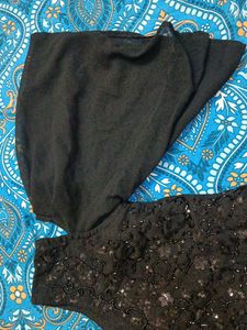 Black Sequin Lehanga Choli with dupatta