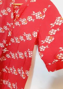 Cotton Pink Short Kurta (Women's)