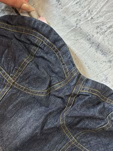 Denim Bustier Crop Top