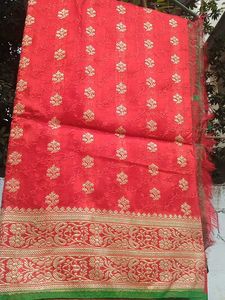 Red Banarasi Silk Saree