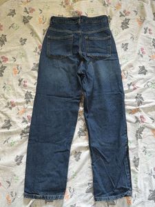 Blue Denim Jeans with Side Stripe