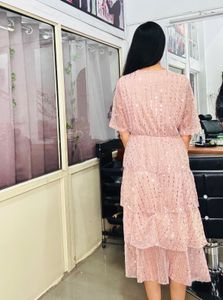 Sparkling Tiered Midi Dress