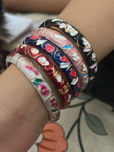 Vintage Floral Inlay Bangle