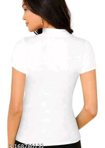 White High Neck Top For Girls 🤍