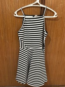 H&M Striped Spaghetti Strap Mini Dress