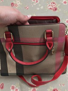 Classic Plaid Satchel Handbag
