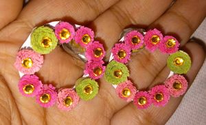 Quilled Paper Flower Earrings