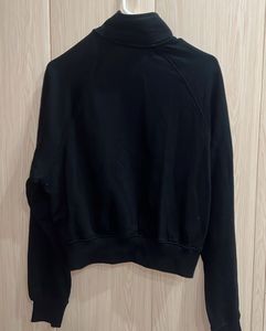 Zara Black Zip-Up Cropped Jacket