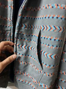 Cozy Graphic Print Zip-Up Hoodie