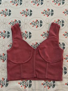 Ribbed Corset Crop Top