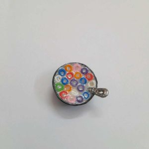Colorful 🥣froot loop Cereal Bowl - Fridge Magnet