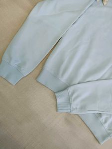 New Women Blue Winter Crop Top
