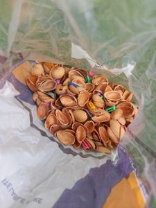 Pistachio Shells with Colorful Clips