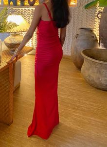 Red Maxi Dress - Elegant Evening Wear