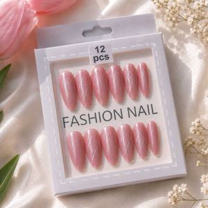 🌸 Glossy Pink Press-On Nails 💅🏻✨