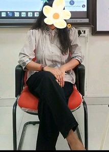 Stylish Grey Collared Blouse