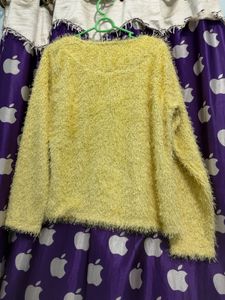 Cozy Fuzzy Yellow Sweater