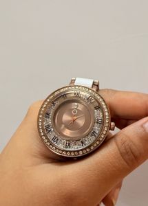 Carlington Women's Rose Gold &amp; White Watch
