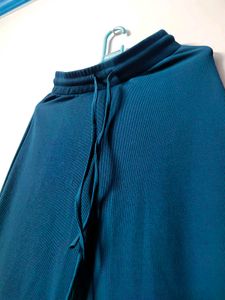 Blue Wide Leg Lounge Pants