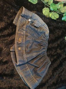 mini denim skirt