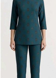 Teal Printed Co-ord Set