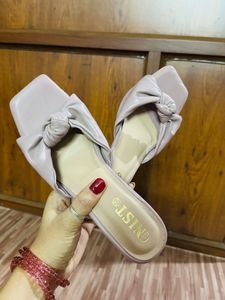Chic Bow Slide Sandals