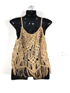 Tan Macrame Top(Women’s)