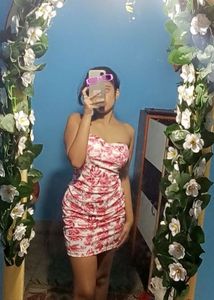 floral mini bodycon dress