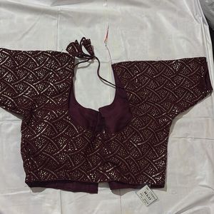 Maroon Sequined Blouse