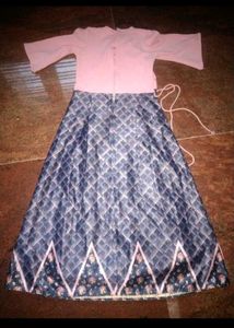 Elegant Pink &amp; Blue gown