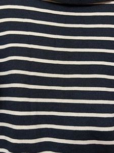 Striped Collared Knit Top for M &amp;L