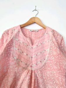 Pink Printed Kurta (Women's)
