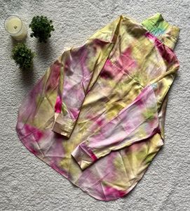 Vibrant Tie-Dye Silky Shirt