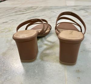 Stylish Brown Strappy Block Heels