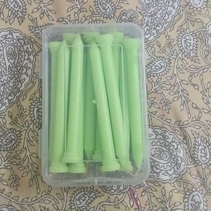 Premium Taper Candles - Fluorescent Green (12 Pcs)