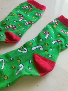 New Festive Christmas green Socks free size