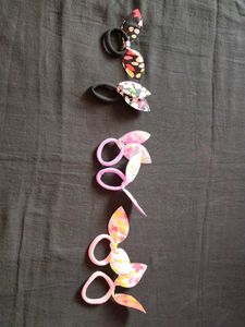 Cute Floral Hair Ties Set combo of 6
