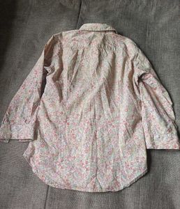 women's floral shirt | peach