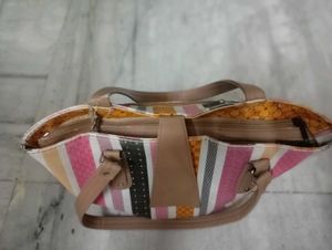 Combo 2 Chic Striped Tote Office and College Bag