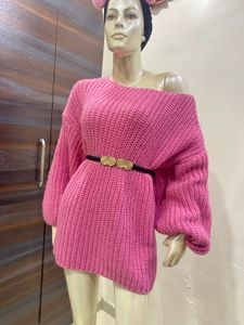 Pink Oversized Knit Sweater