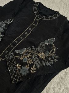 Elegant Black Kurta Set with Dupatta