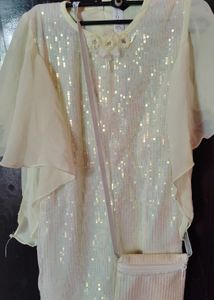 Sparkly Sequin Dress with Flowy Sleeves