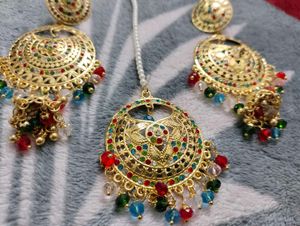 Earrings and Maang Tikka Set