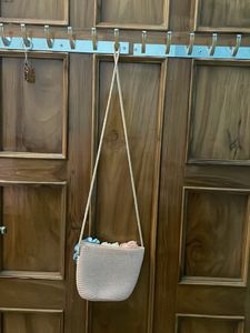 Cute Floral Straw Crossbody Bag