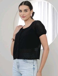 SHEIN BRAND SALE🎊 Chic Black Button down shirt
