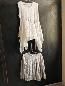 Sale White With Grey Dress (Women's)