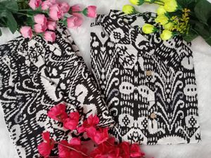 Black & White Ikat Print Co-ord set