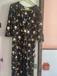 Chic Floral Print Midi Dress