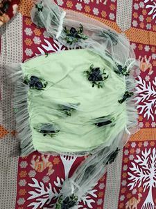 Sheer Embroidered Floral Blouse