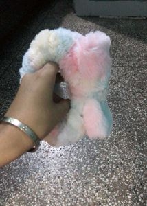 Fluffy Rainbow Bow Headband